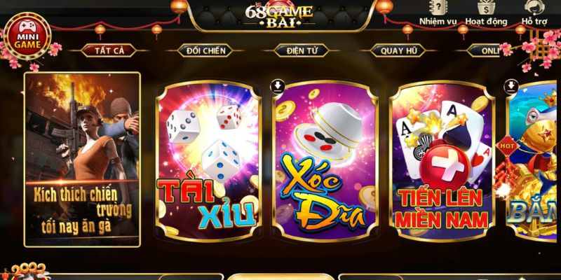 Khám phá những siêu phẩm nổi bật tại cổng 68 game bài